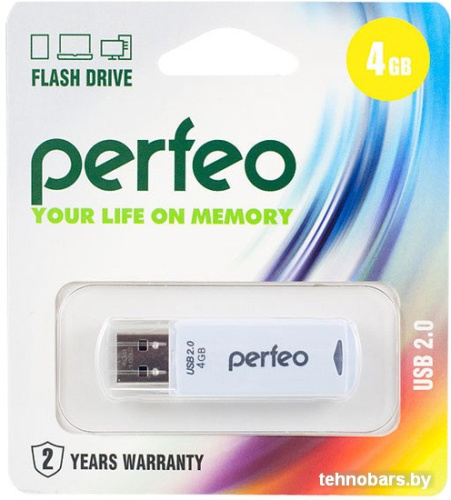 USB Flash Perfeo C06 4GB (белый) [PF-C06W004] фото 5