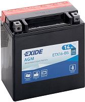 Мотоциклетный аккумулятор Exide ETX16-BS (14 А·ч)