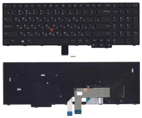 Клавиатура для ноутбука Lenovo ThinkPad E570, E575 чёрная