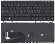 Клавиатура для ноутбука HP EliteBook 840 черная c рамкой