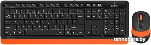 Клавиатура + мышь A4Tech Fstyler FG1010 (черный/оранжевый) фото 3