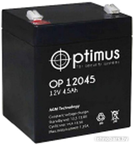 Аккумулятор для ИБП Optimus OP 12045 (12В/4.5 А·ч) фото 3