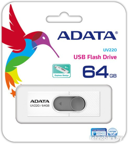 USB Flash A-Data UV220 64GB (белый/серый) фото 5