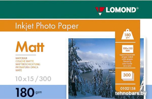 Фотобумага Lomond матовая односторонняя A6 180 г/кв.м. 300 листов (0102158) фото 3