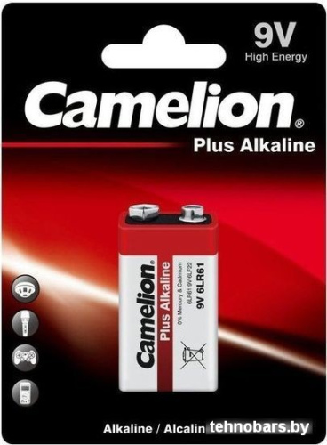 Батарейка Camelion 6LR61 Plus Alkaline BL-1 6LR61-BP1 1 шт фото 3