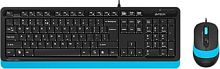 Клавиатура + мышь A4Tech Fstyler F1010 (черный/синий)