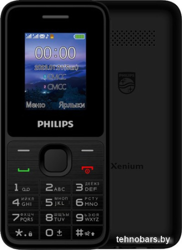 Кнопочный телефон Philips Xenium E2125 (черный) фото 3