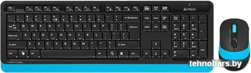 Клавиатура + мышь A4Tech Fstyler FG1010 (черный/синий) фото 3