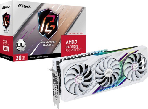Видеокарта ASRock Radeon RX 7900 XT Phantom Gaming White 20GB OC RX7900XT PGW 20GO фото 4