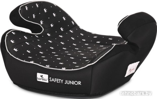 Детское сиденье Lorelli Safety Junior Fix (черный, короны) фото 4