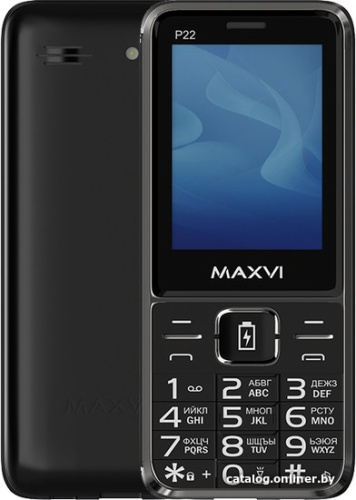 Кнопочный телефон Maxvi P22 (черный) фото 3