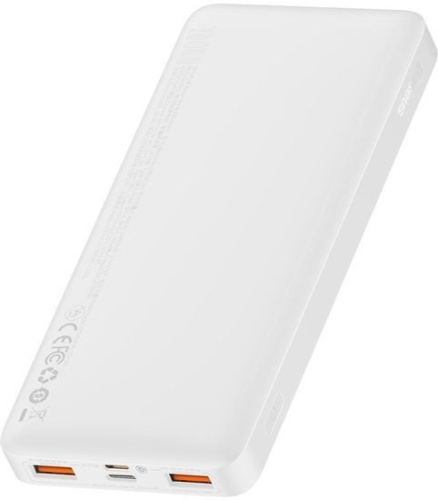 Внешний аккумулятор Baseus Bipow Fast Charge Power Bank 20W 10000mAh (белый) фото 4