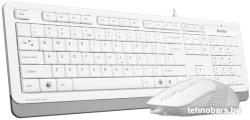 Клавиатура + мышь A4Tech Fstyler F1010 (белый/серый) фото 5