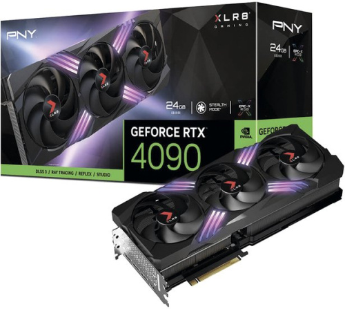 Видеокарта PNY GeForce RTX 4090 24GB XLR8 Gaming Verto EPIC-X RGB Triple Fan VCG409024TFXXPB1 фото 4