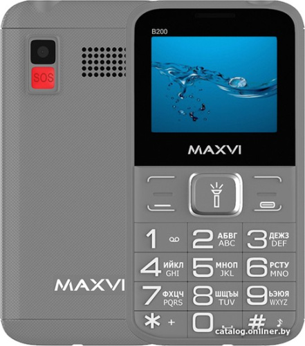 Кнопочный телефон Maxvi B200 (серый) фото 3