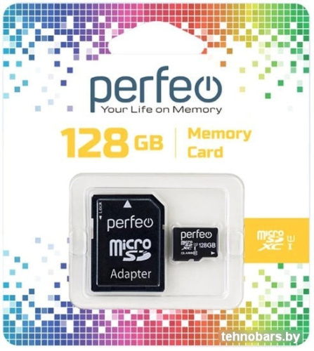 Карта памяти Perfeo microSDXC PF128GMCSX10U1A 128GB (с адаптером) фото 3