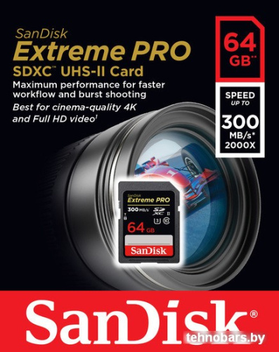 Карта памяти SanDisk Extreme PRO UHS-II SDXC 64GB [SDSDXPK-064G-GN4IN] фото 5