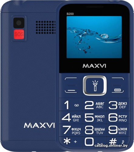 Кнопочный телефон Maxvi B200 (синий) фото 3