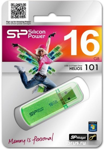 USB Flash Silicon-Power Helios 101 16GB зеленый [SP016GBUF2101V1N] фото 7