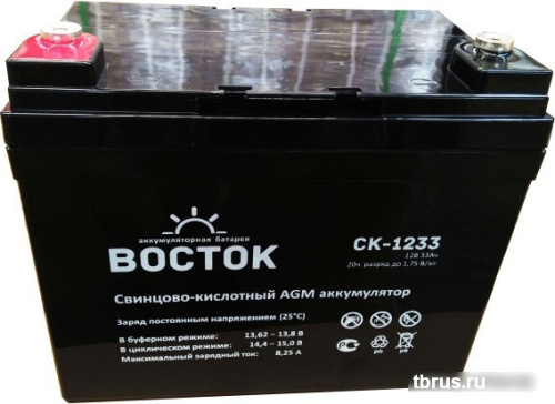 Аккумулятор для ИБП Восток СК-1233 (12В/33 А·ч) фото 3