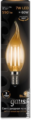 Светодиодная лампочка Gauss LED Filament Candle tailed E14 7Вт 2700К 104801107 (10 шт) фото 4