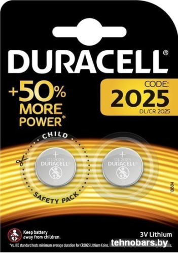 Батарейки DURACELL 2025 2 шт. фото 3