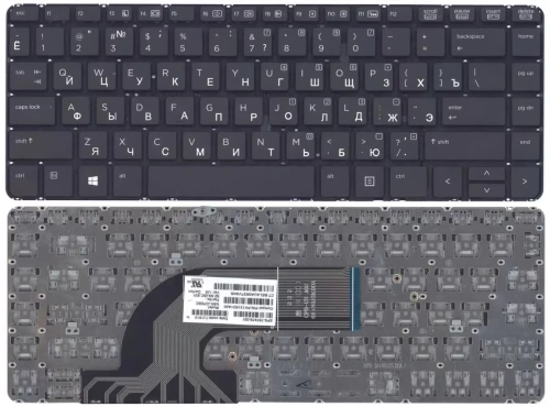 Клавиатура для ноутбука HP ProBook 430 G2, 440 G2, 445 G2, черная с подсветкой