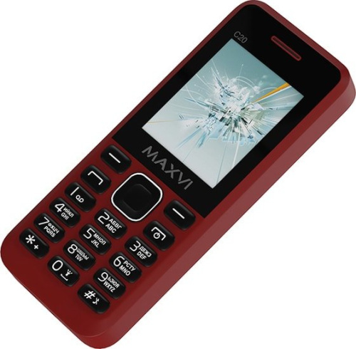 Мобильный телефон Maxvi C20 (винный красный) фото 5