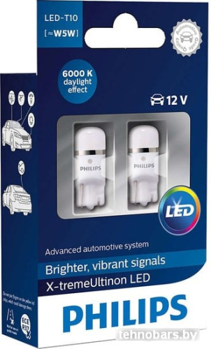 Светодиодная лампа Philips T10 X-tremeUltinon LED 6000K 2шт фото 3