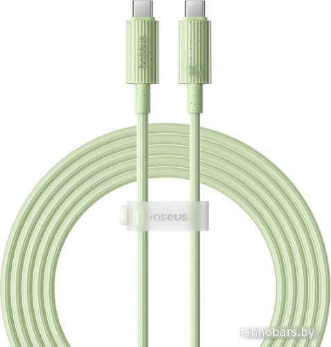 Кабель Baseus Habitat Series Fast Charging Cable 100W USB Type-C - USB Type-C (2 м, зеленый) фото 3