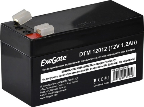 Аккумулятор для ИБП ExeGate DTM 12012 (12В, 1.2 А·ч) фото 4