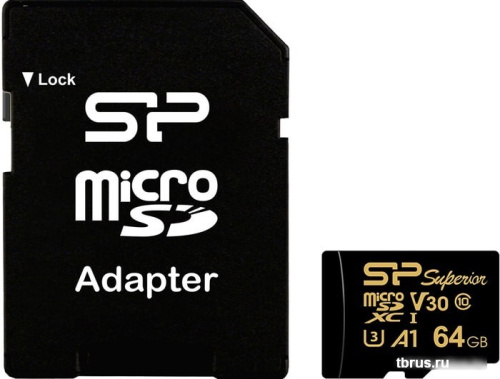 Карта памяти Silicon-Power Superior Golden A1 microSDXC SP064GBSTXDV3V1GSP 64GB фото 3