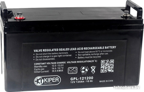 Аккумулятор для ИБП Kiper GPL-121200 (12В/120 А·ч) фото 3
