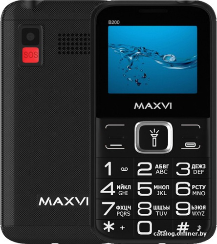 Кнопочный телефон Maxvi B200 (черный) фото 3
