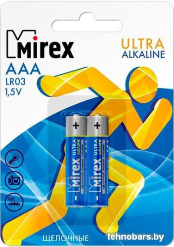 Батарейки Mirex Ultra Alkaline AAA 2 шт LR03-E2 фото 3