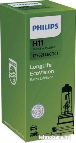 Галогенная лампа Philips H11 LongLife EcoVision 1шт фото 3