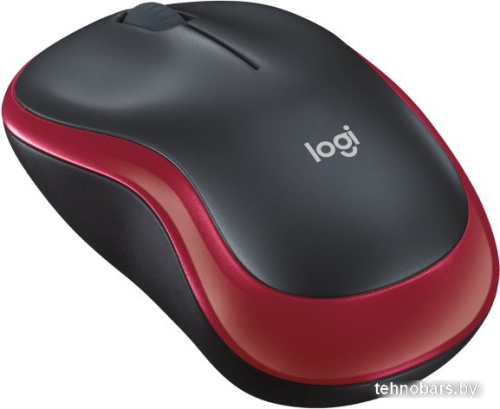 Мышь Logitech M186 (черный/красный) фото 5