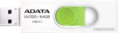 USB Flash A-Data UV320 64GB (белый/зеленый) фото 3