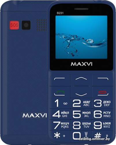 Кнопочный телефон Maxvi B231 (синий) фото 3