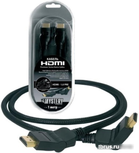 Кабель Mystery HDMI - HDMI HDMI1.0pre (1 м, черный) фото 3