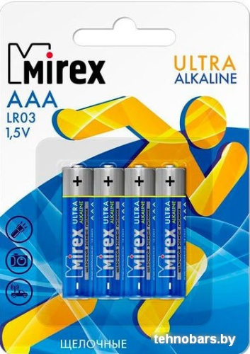 Батарейки Mirex Ultra Alkaline AAA 4 шт LR03-E4 фото 3