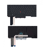 Клавиатура Lenovo ThinkPad E14, Black, Backlite, RU