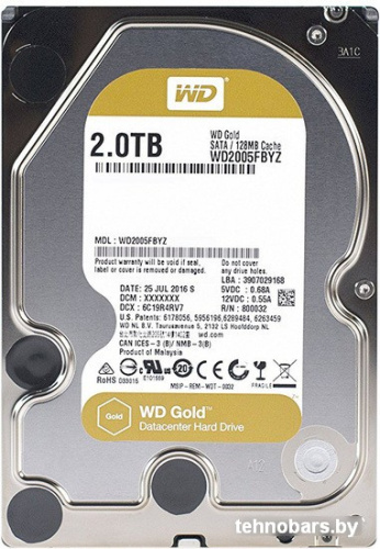 Жесткий диск WD Gold 2TB [WD2005FBYZ] фото 3