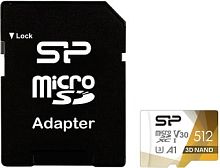 Карта памяти Silicon-Power Superior Pro microSDXC SP512GBSTXDU3V20AB 512GB (с адаптером)