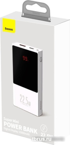 Портативное зарядное устройство Baseus Super Mini Digital Display PPMN-A02 10000mAh (белый) фото 6