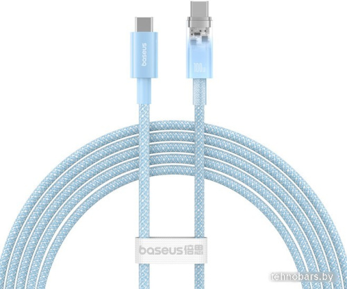 Кабель Baseus Explorer Series Fast Charging with Smart Temperature Control USB Type-C USB Type-C (2 м, голубой) фото 3