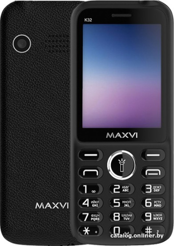 Кнопочный телефон Maxvi K32 (черный) фото 3
