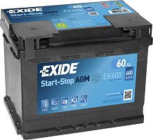 Автомобильный аккумулятор Exide Start-Stop AGM EK600 (60 А·ч)