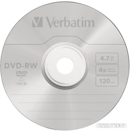 DVD+RW диск Verbatim 4.7Gb 4x Verbatim DLP Silver по 25 шт. CakeBox 43639 фото 5
