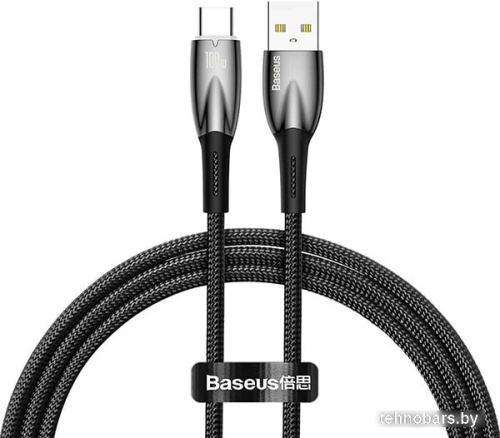Кабель Baseus Glimmer Series Fast Charging Data Cable USB Type-A - Type-C 100W CADH000501 (2 м, черный) фото 3